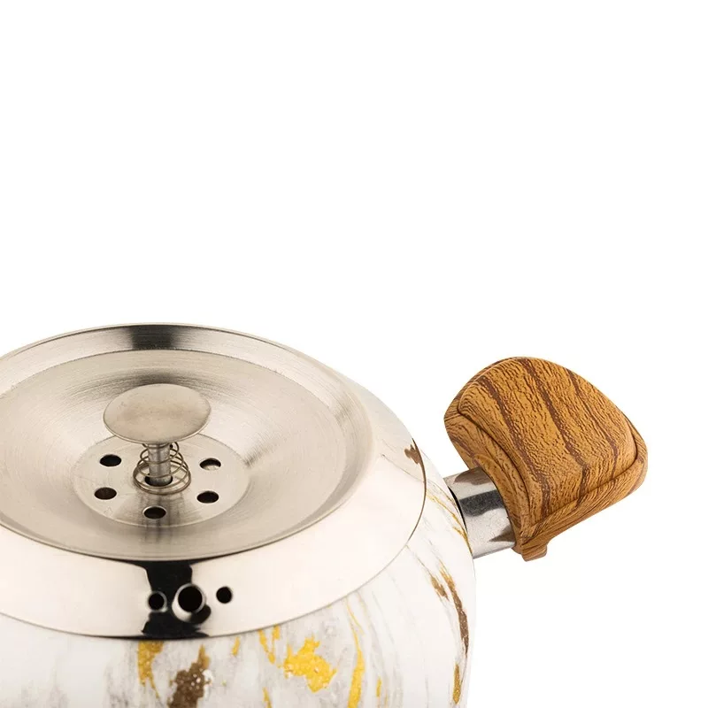 ست کتری و قوری کروپ ست طرح چوب کد 915