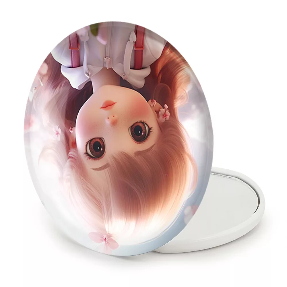 آینه جیبی خندالو طرح دخترانه (Girlish) مدل تاشو کد 36899