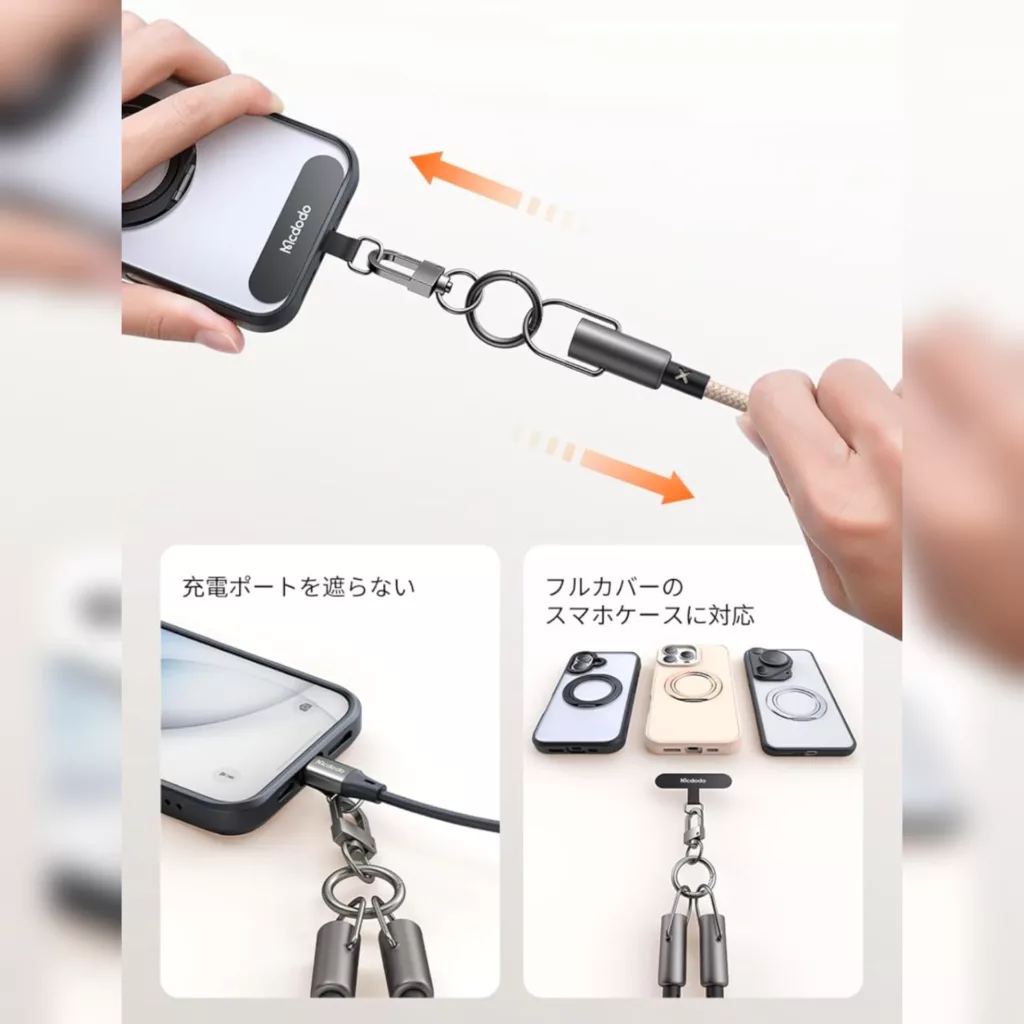 کابل usb-c مک دودو مدل ca-683 طول 1.2 متر به همراه بند