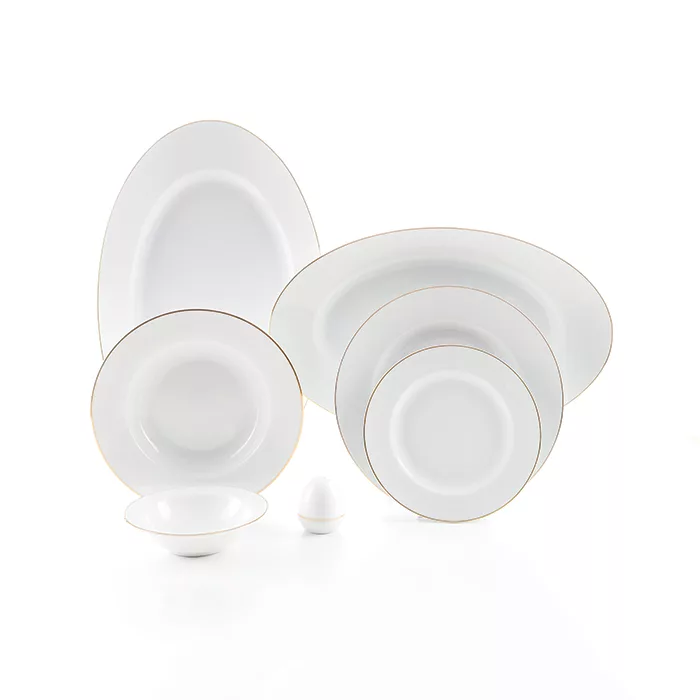 سرویس غذاخوری 28 پارچه چینی زرین ایران سری ایتالیا اف مدل زرین درجه سه