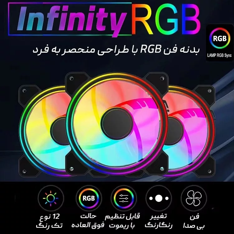 فن کیس دیویژن مدل Infinity-ECO بسته 4 عددی
