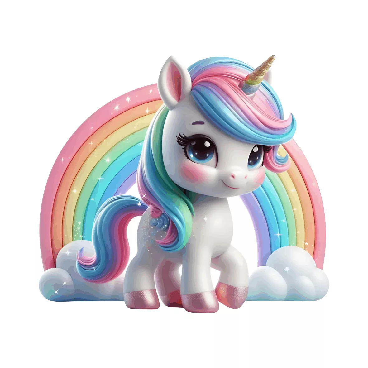 چراغ خواب اتاق کودک مدل رنگین کمان و یونیکورن LU024