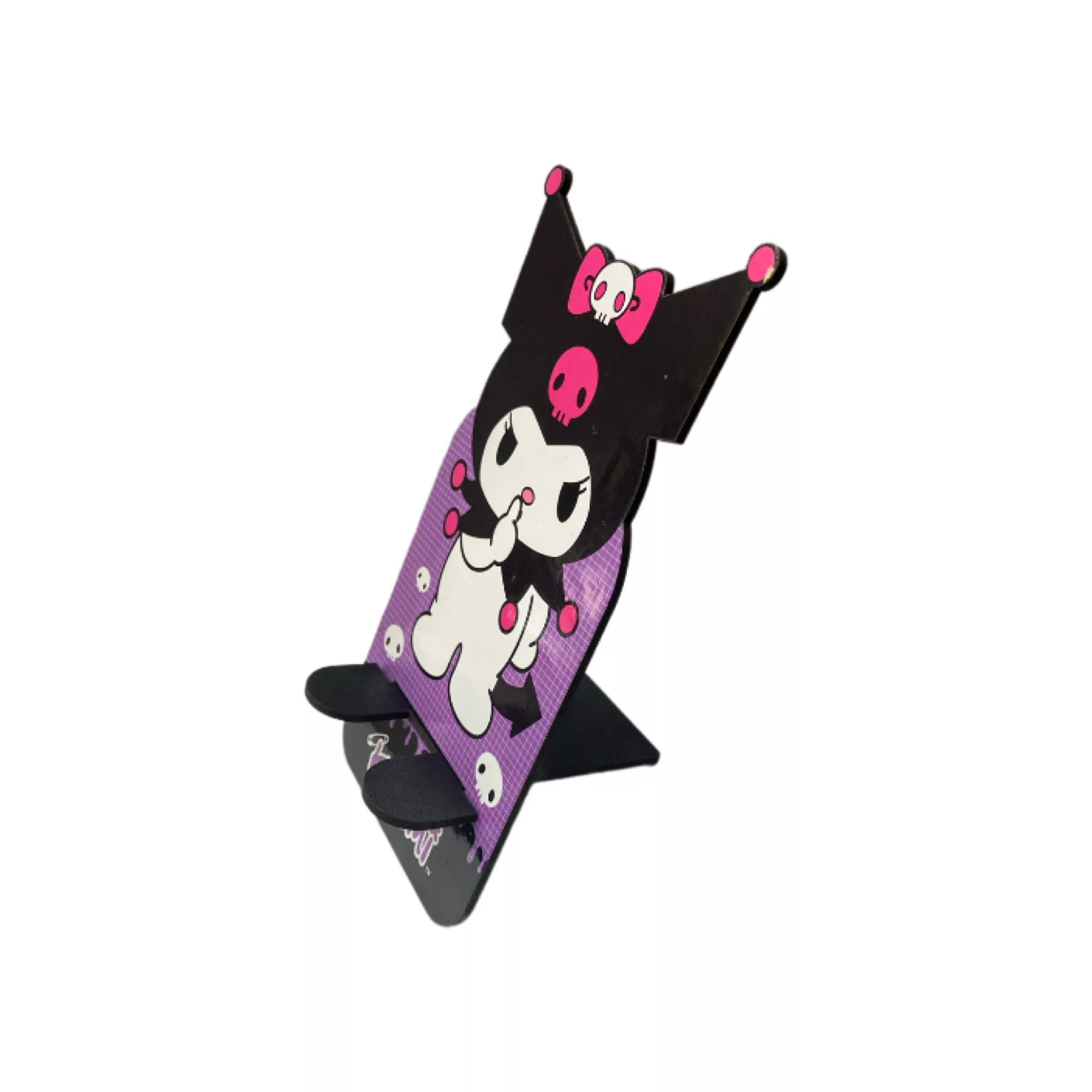 پایه نگهدارنده گوشی موبایل مدل چوبی طرح کرومی