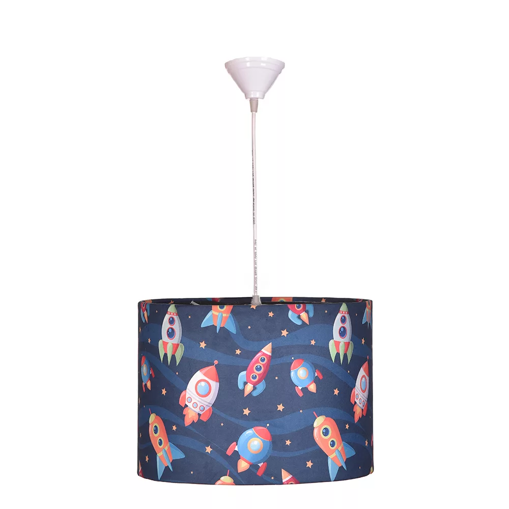 چراغ خواب کودک مدل فضاپیما به همراه ساعت و لوستر