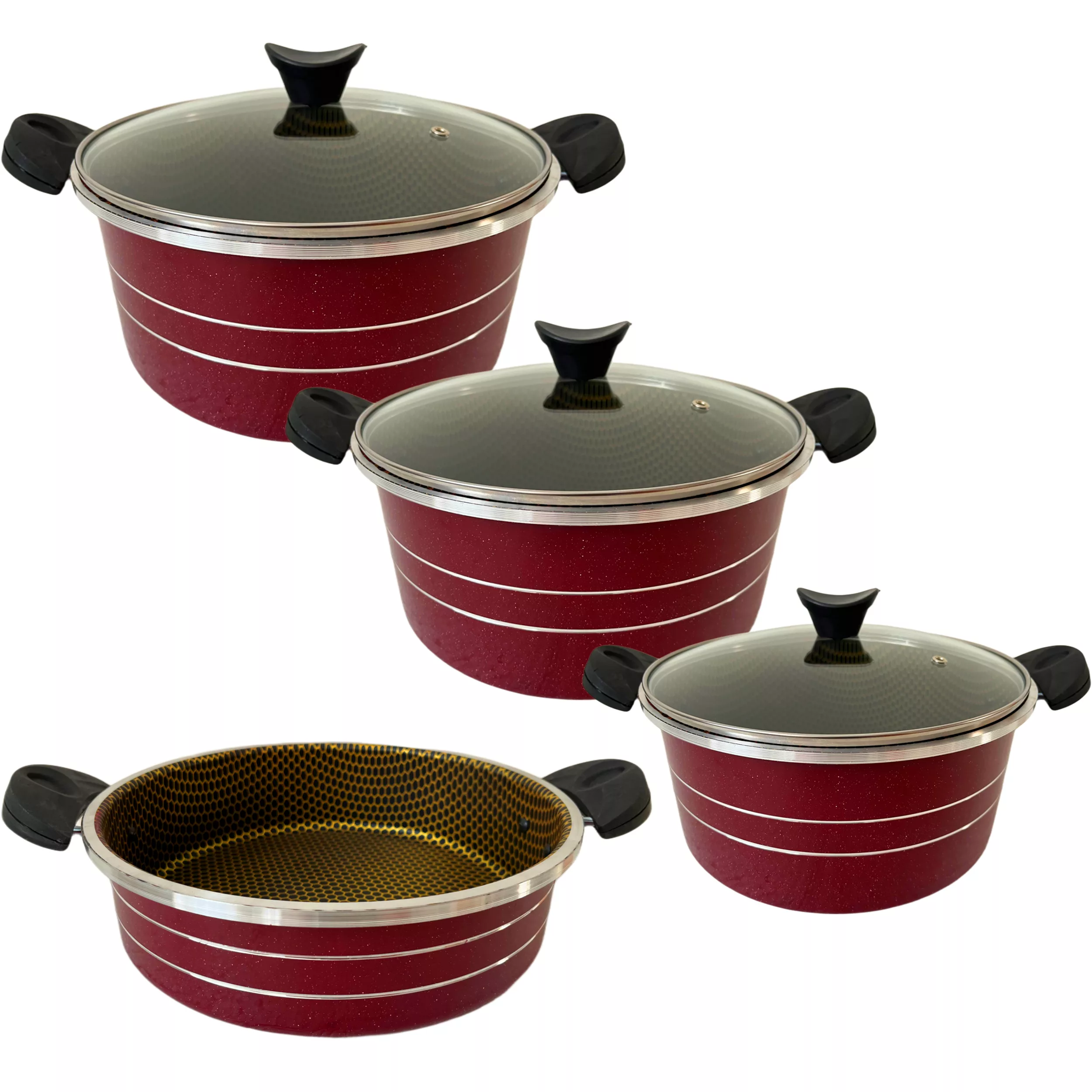 سرویس پخت و پز 7 پارچه زرفام مدل Honeycomb 28S