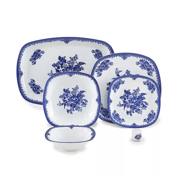 سرویس غذاخوری 98 پارچه 12 نفره چینی زرین ایران مدل فلورانس کواترو درجه عالی