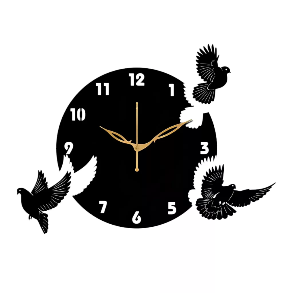 ساعت دیواری کوارتز مدل پرنده