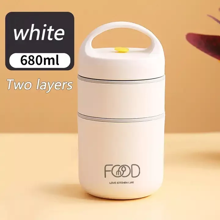 ظرف سفری مدل دینا دو طبقه استیل به همراه کیف