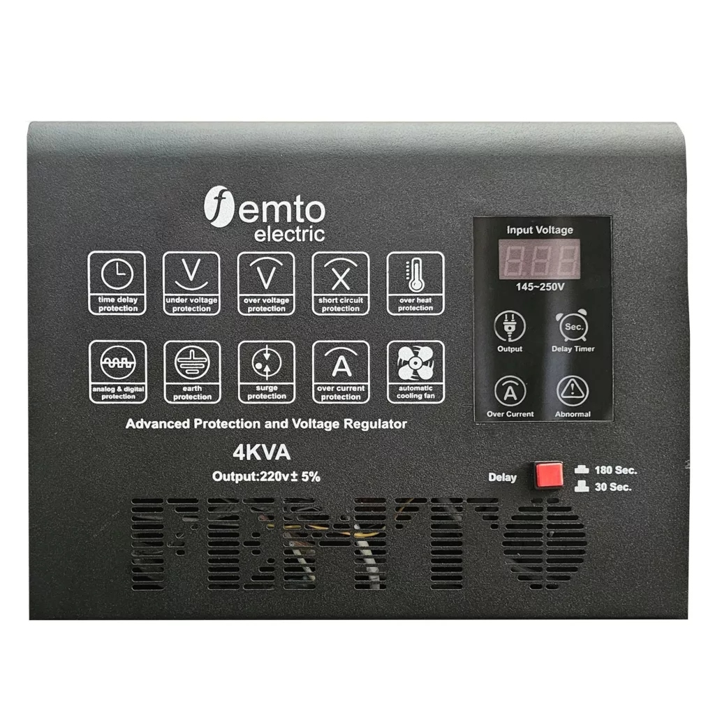 استابلایزر فمتوالکتریک مدل هوشمند کد STAB-4000 ظرفیت 4000 ولت آمپر