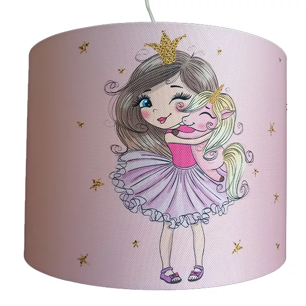 لوستر و آباژور و چراغ خواب کودک مدل تک شاخ کد 40221 به همراه ساعت مجموعه 4 عددی