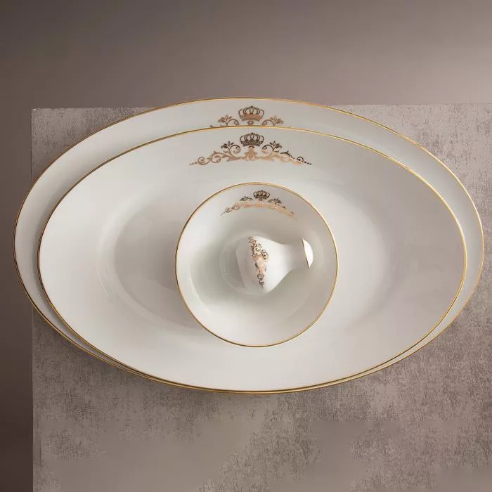 سرویس غذاخوری 35 پارچه چینی زرین ایران سری شهرزاد مدل کوئین درجه عالی