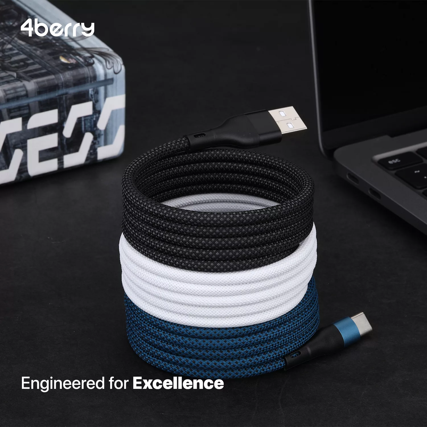 کابل تبدیل USB به USB-C فوربری مدل Magnetic KS-AC01-18W طول 1 متر