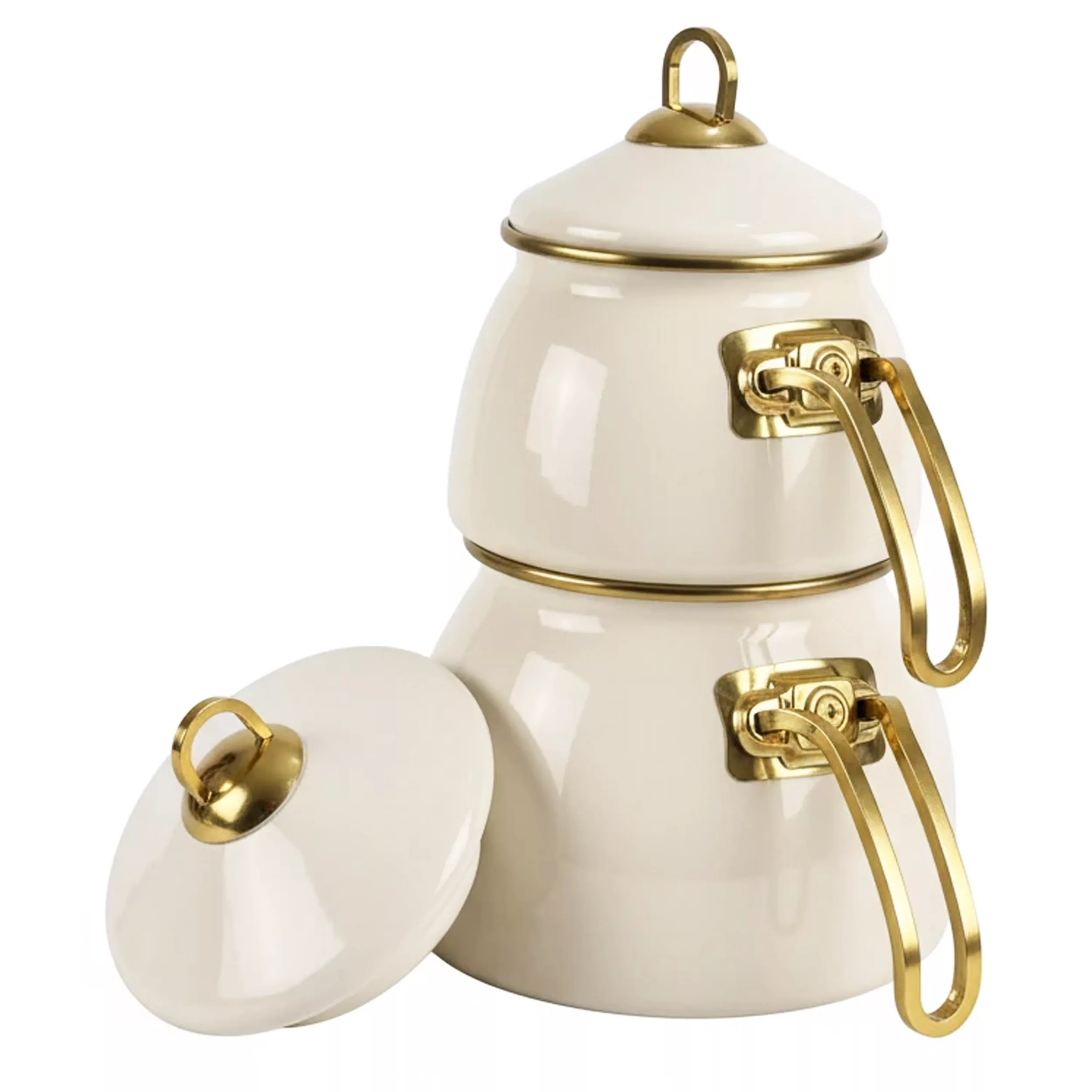 ست کتری و قوری شاهین مدل EMAYE_CR گنجایش کتری 2.1 لیتر گنجایش قوری 1.1 لیتر