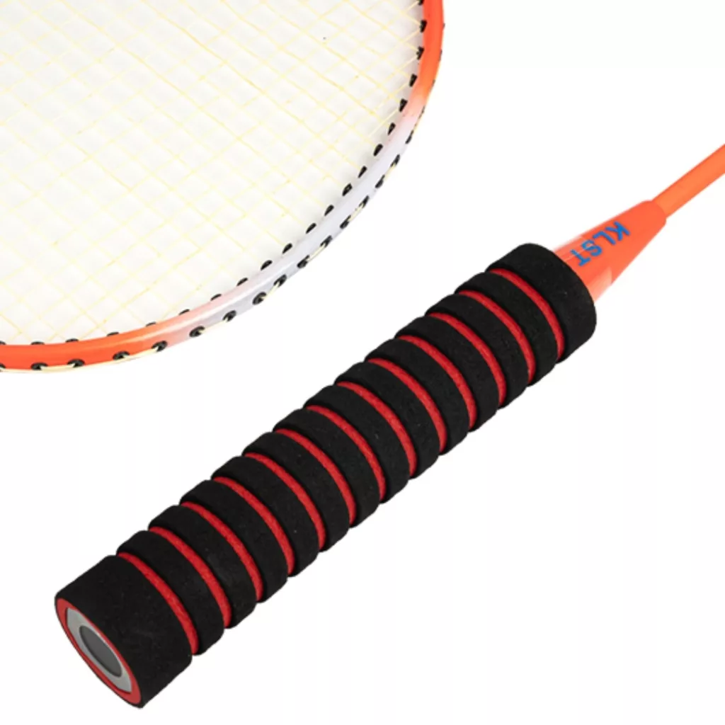 راکت بدمینتون مدل دسته فومی کاور دار کریستال به همراه توپ بسته 5 عددی