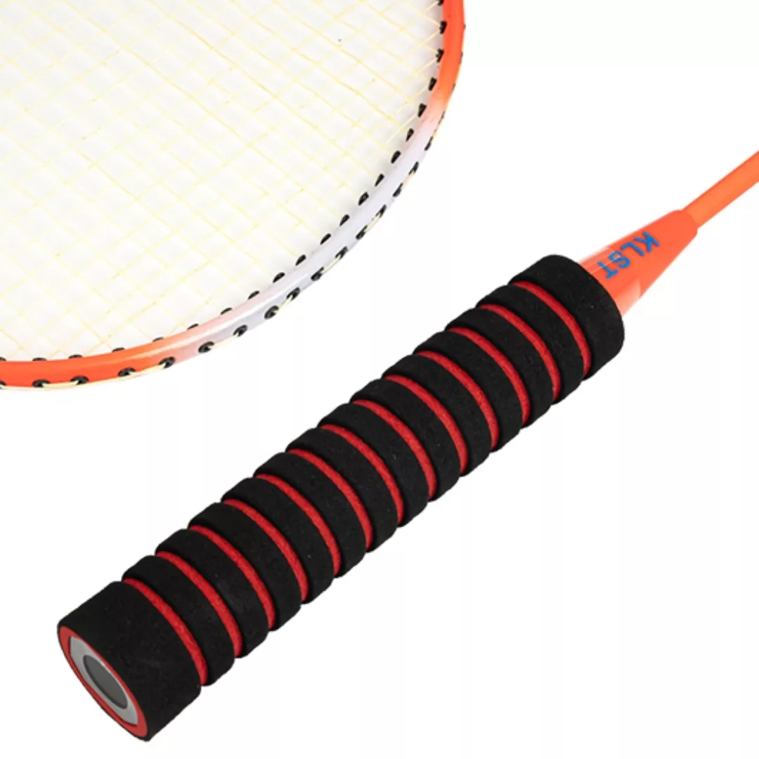 راکت بدمینتون مدل دسته فومی کاور دار کریستال به همراه توپ بسته 5 عددی