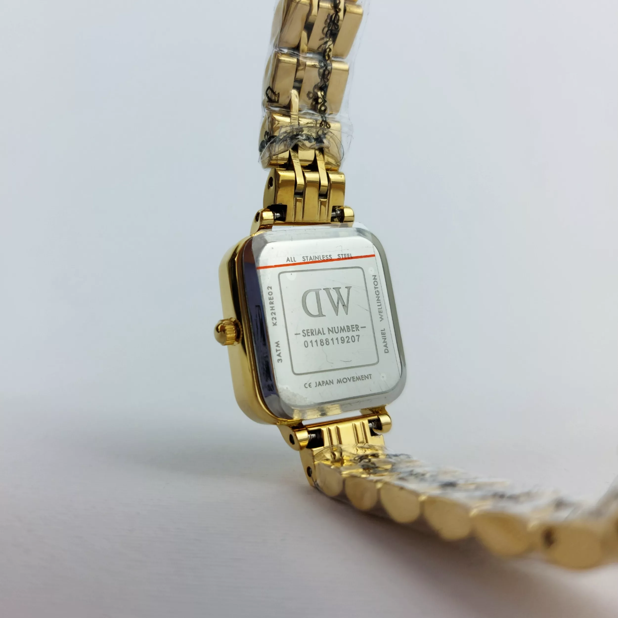 ساعت مچی عقربه‌ای کوارتز زنانه دنیل ولینگتون مدل صفحه مربعی کد DW-Q-4812Quadro