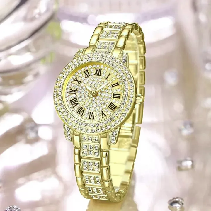 ساعت مچی عقربه ای زنانه مدل الماس لوکس کد TAL01