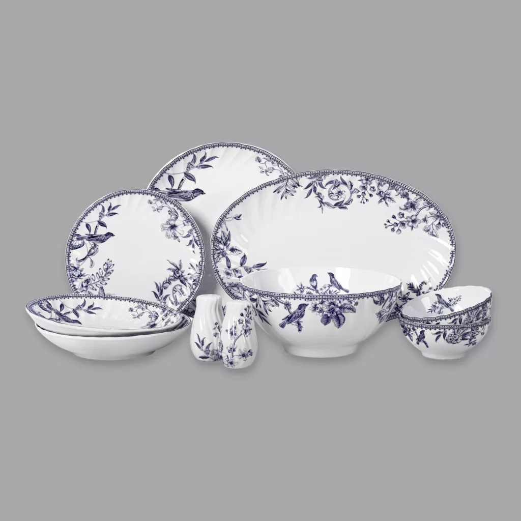 سرویس غذاخوری 28 پارچه 6 نفر گلد کیش مدل GK646384 طرح لوتوس