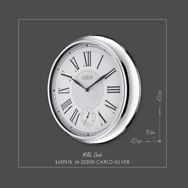 ساعت دیواری لوتوس مدل M-20500-CARLO-SL