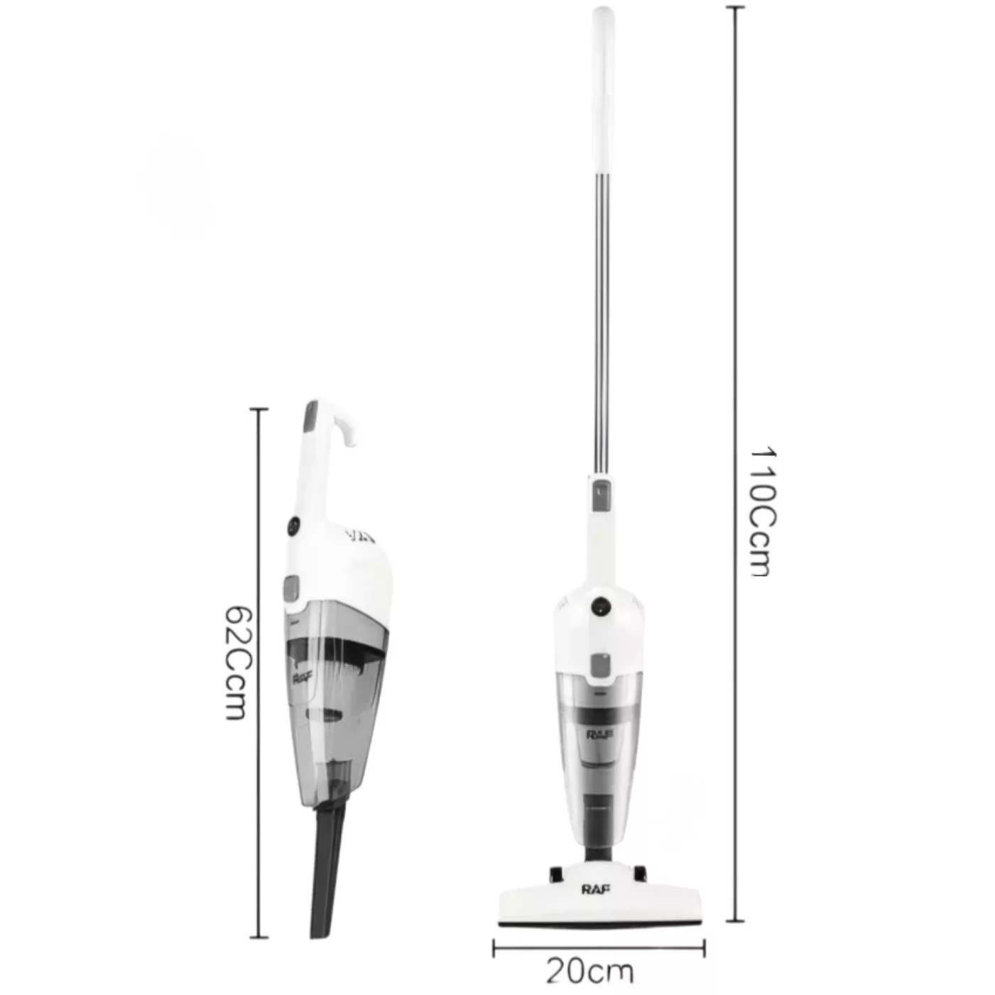 جاروبرقی 600 وات راف مدل R.8673W