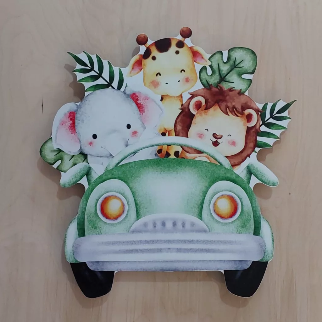 چراغ خواب اتاق کودک مدل نور مخفی طرح ماشین حیوانات کد  lu014