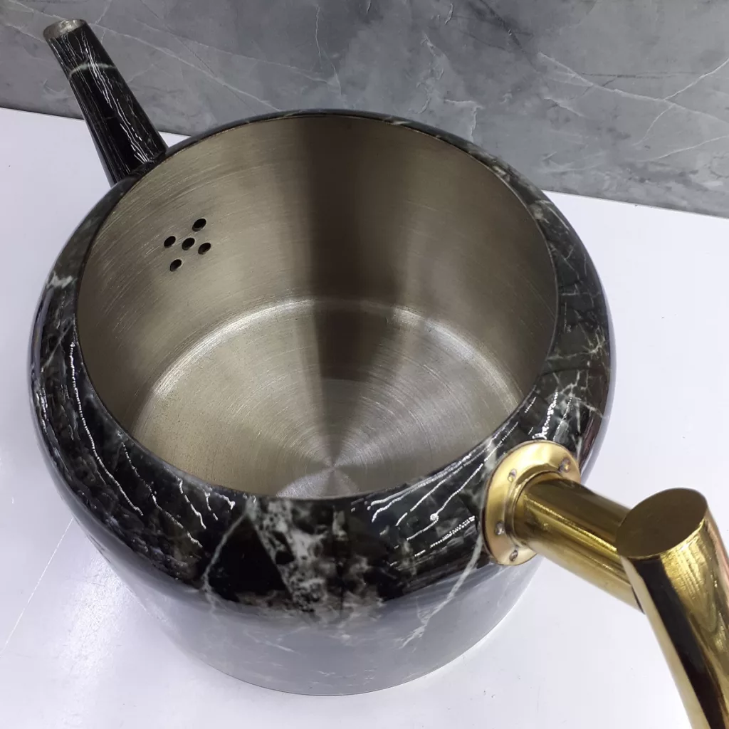 ست کتری و قوری نزاز مدل لوله دار طرح سنگ