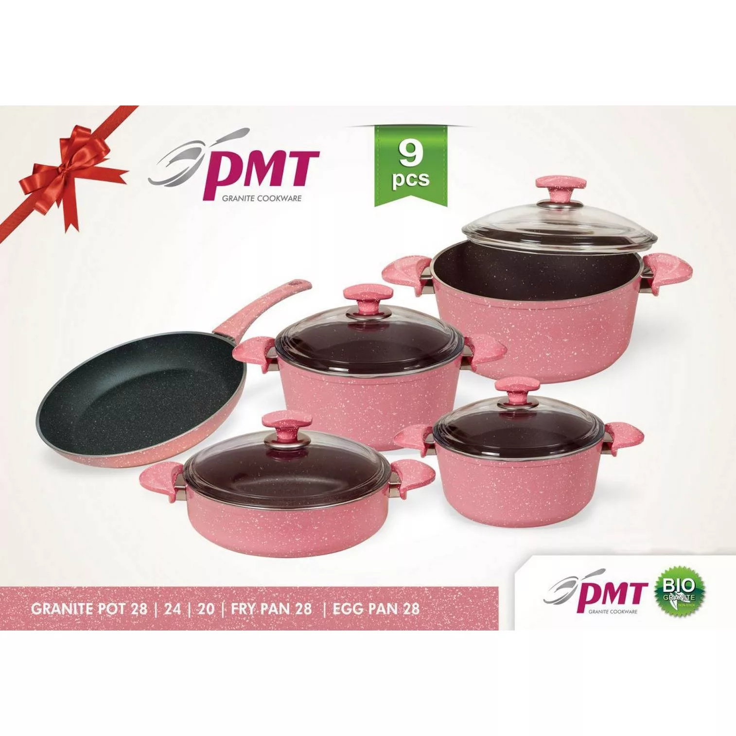 سرویس قابلمه و تابه 9 پارچه پی ام تی مدل pm 09