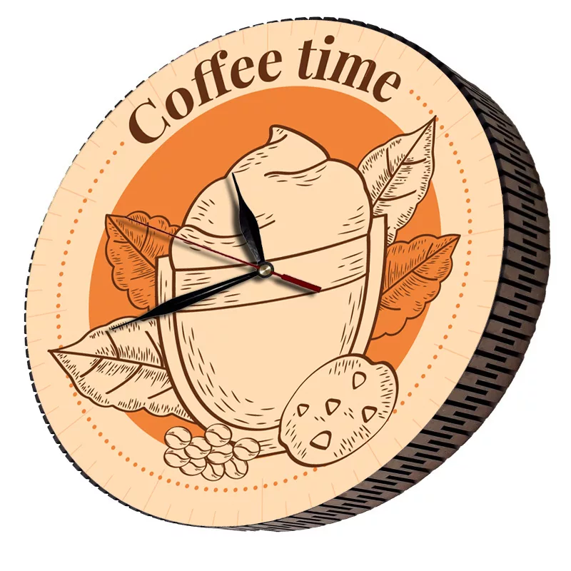 ساعت دیواری مدل زمان قهوه