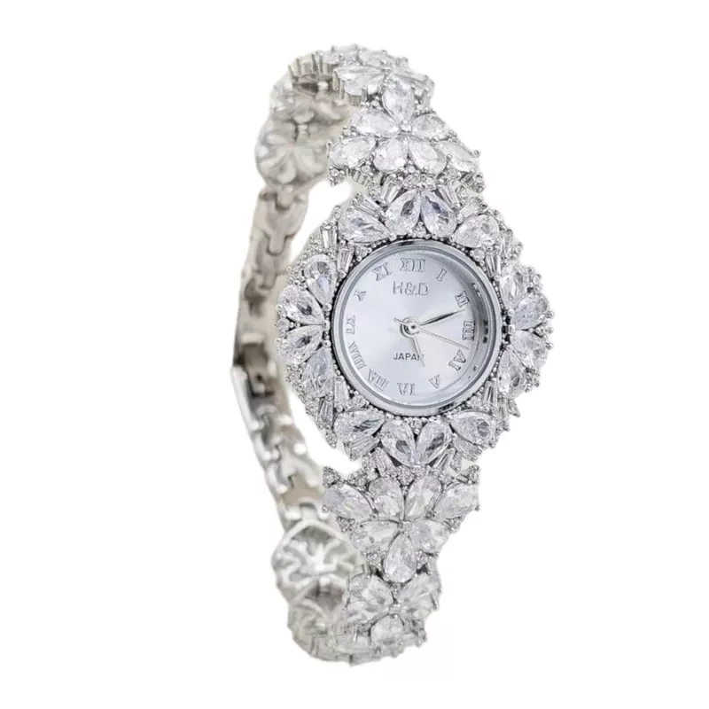 ساعت مچی عقربه‌ای زنانه مدل نقره فلاور بی اس جی کد 00022