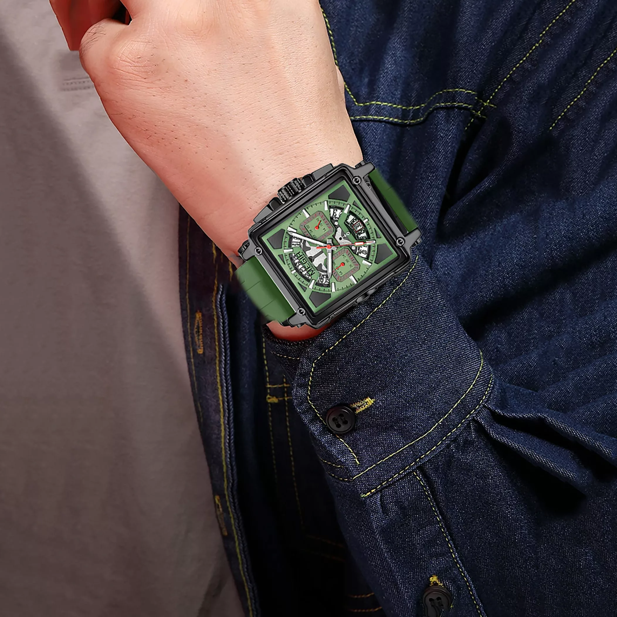 ساعت مچی عقربه ای مگیر مدل  MN2233GBG Silicon Professional Edition