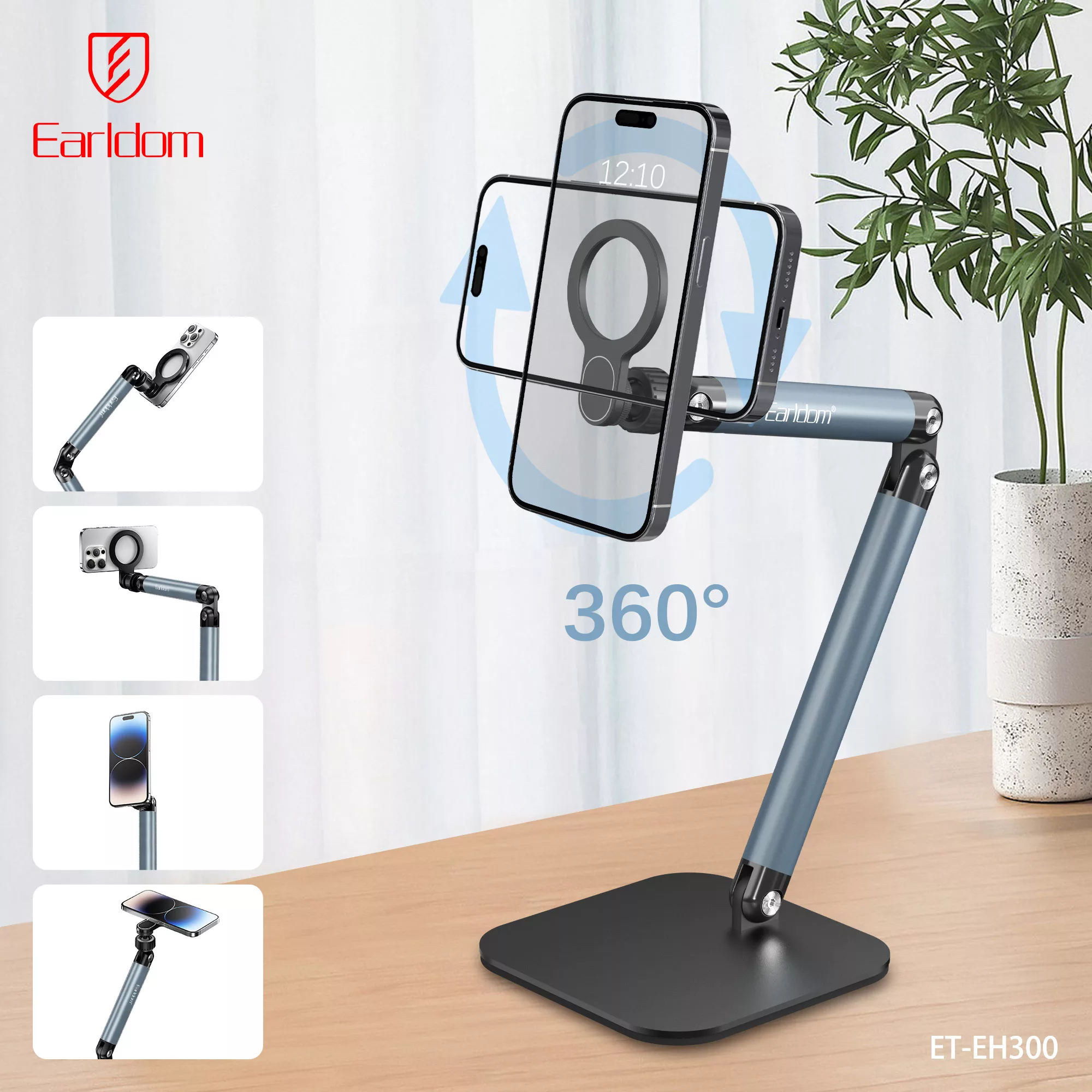 پایه نگهدارنده گوشی موبایل ارلدام مدل Desktop Stand 2IN1 EH300