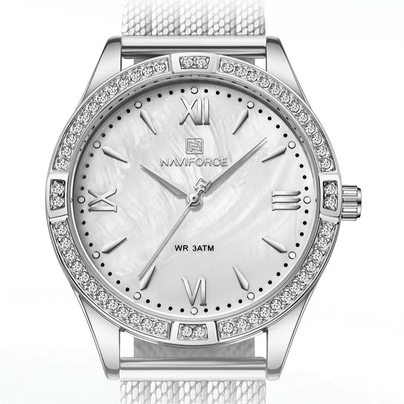 ساعت مچی عقربه ای زنانه نیوی فورس مدل NF5028 دور نگین