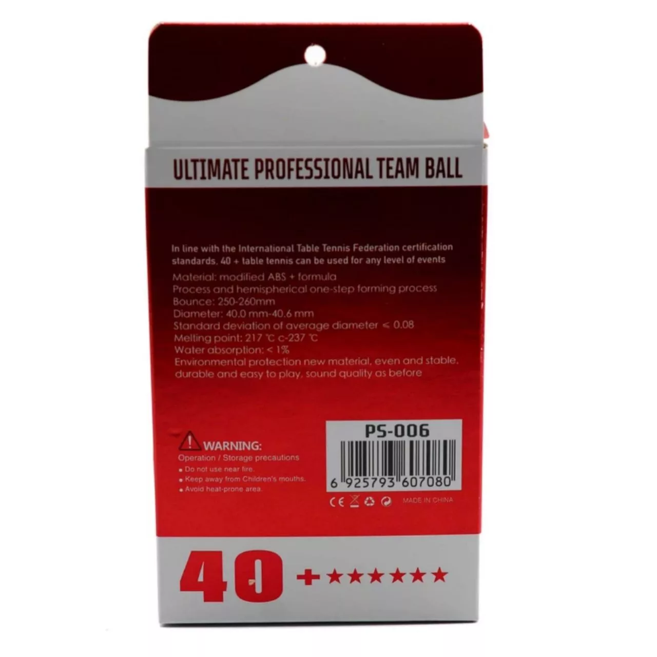 توپ پینگ پنگ پرو اسپورتز مدل PRO-2025 بسته 6 عددی