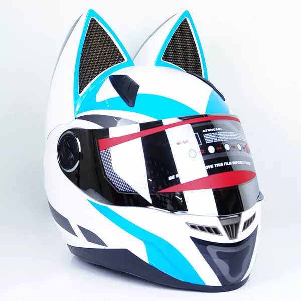 کلاه کاسکت نوترینوس مدل دخترانه خرگوشی فک ثابت