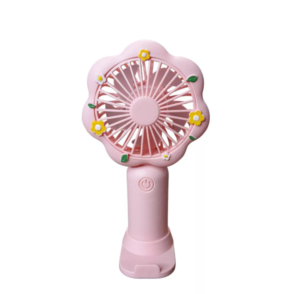 پنکه شارژی  رومیزی یو ای بی فن مدل  Q370 طرح گل ظرفیت 2000 میلی آمپر ساعت