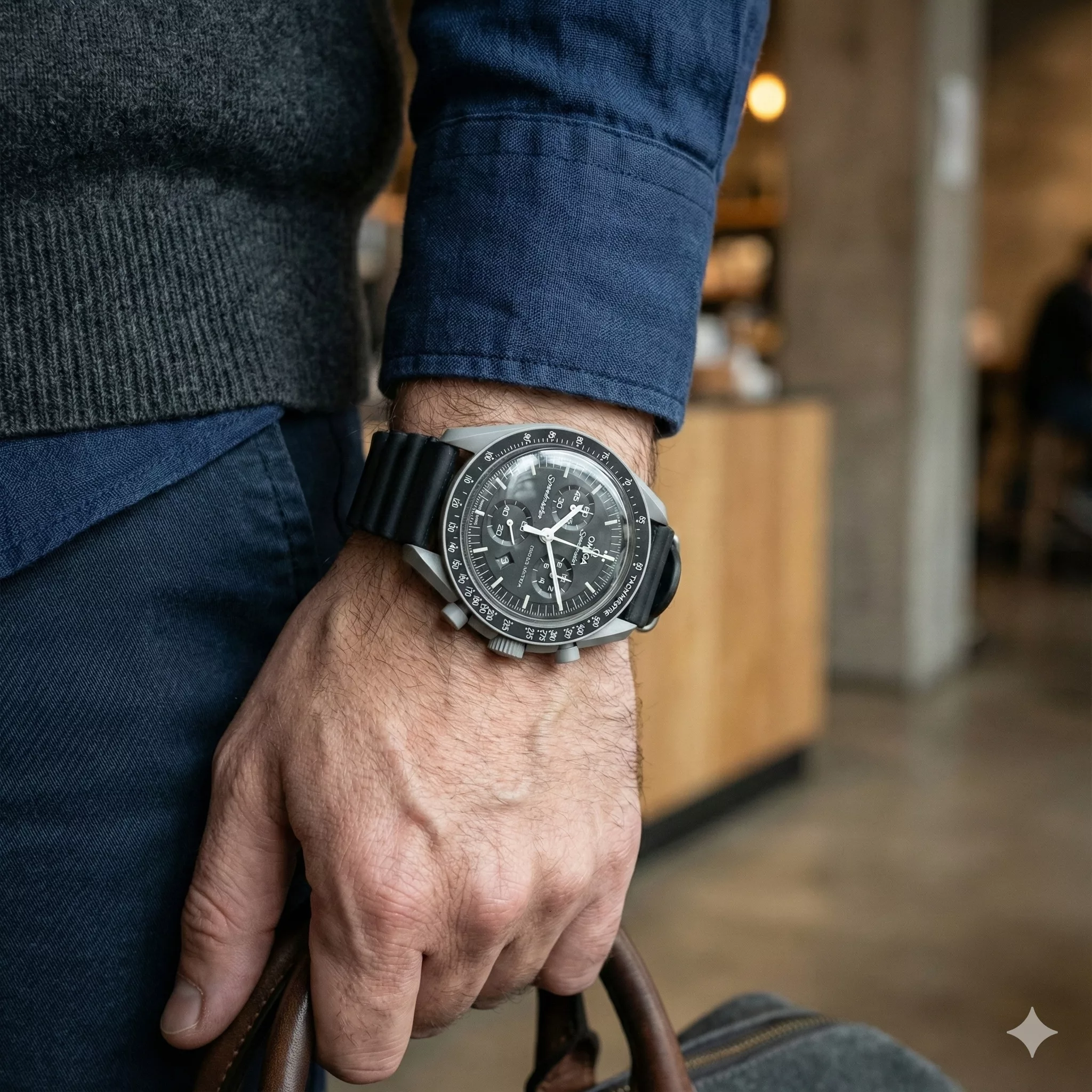 ساعت مچی عقربه‌ای  مدل اسپرت لوکس تک موتوره دیت جاست بند پیو کد O1