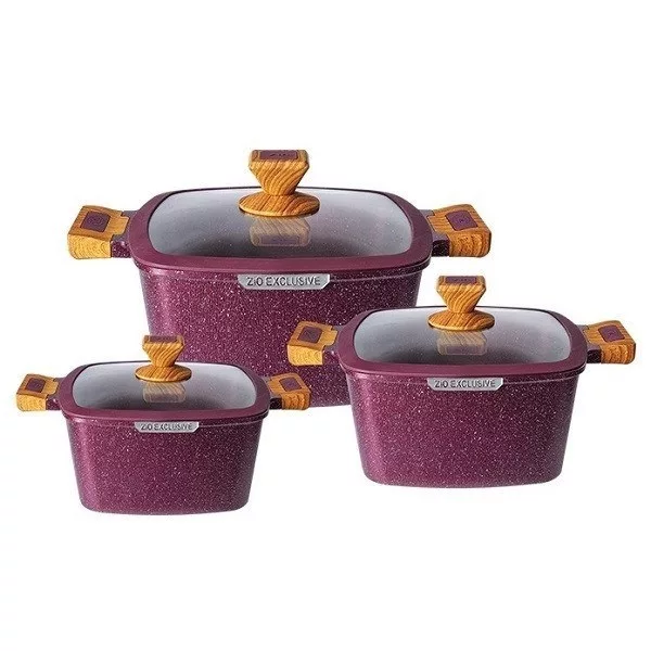 سرویس قابلمه گرانیت 6 پارچه زیو مدل Z-30