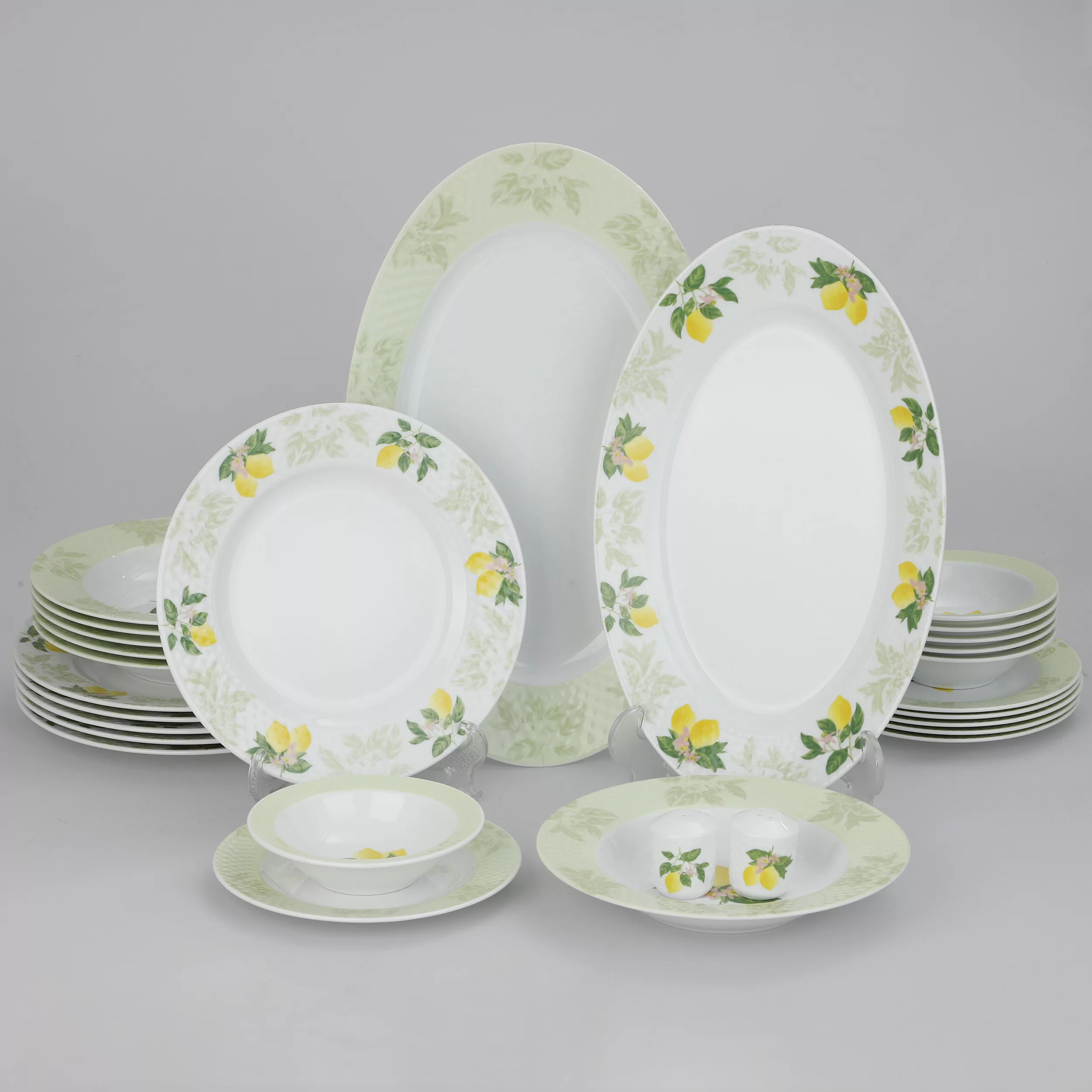 سرویس غذاخوری 28 پارچه چینی زرین ایران مدل رادیانس سیترونلا درجه یک