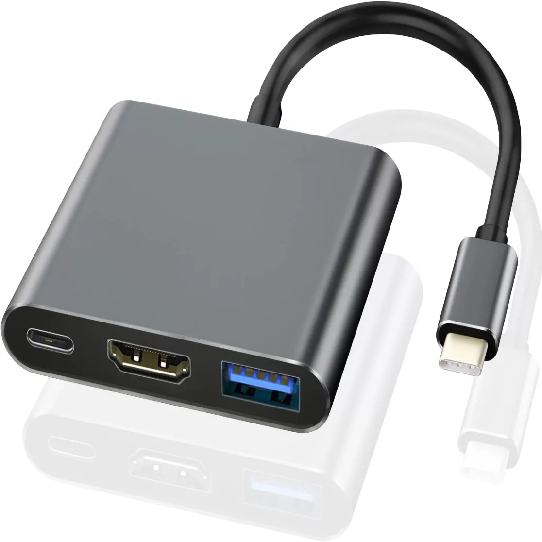 مبدل USB-C به USB-C / USB 3.0 / HDMI 4K  مدل Adapter 3 in1