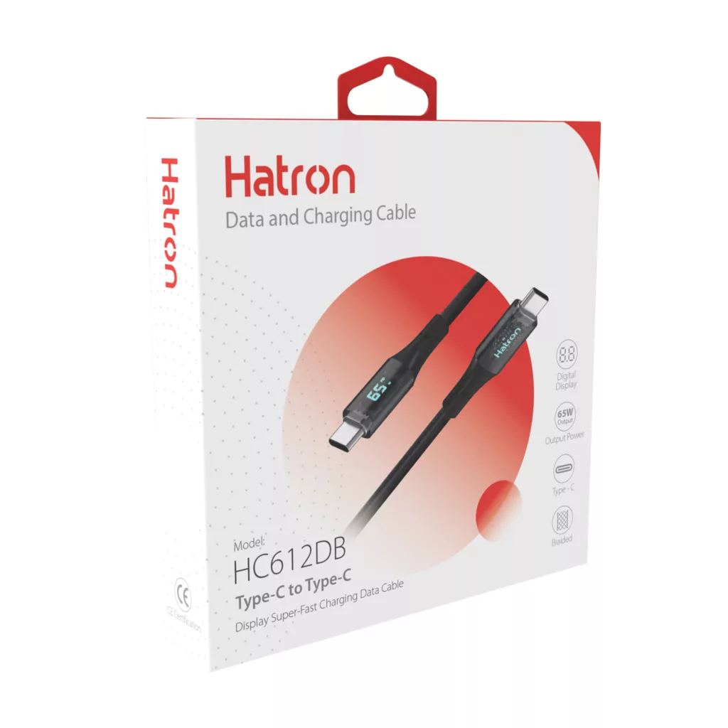 کابل تبدیل USB-C هترون مدل HC612DB طول 1 متر