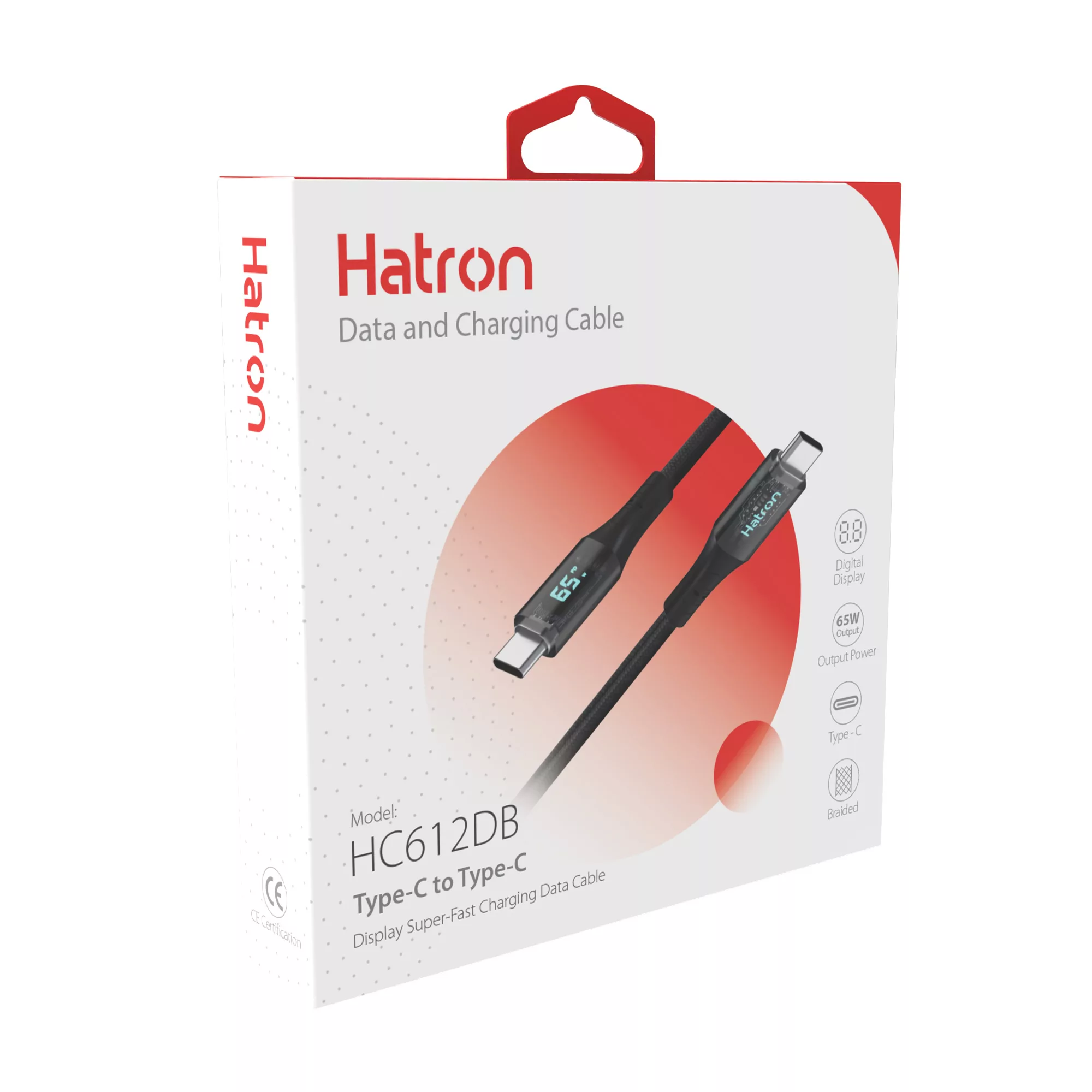 کابل تبدیل USB-C هترون مدل HC612DB طول 1 متر