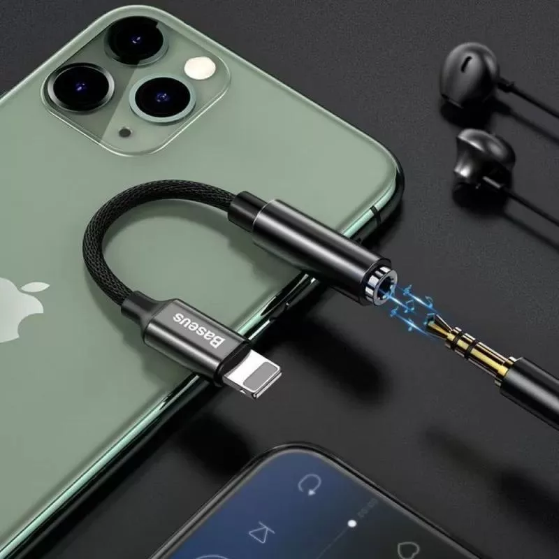 مبدل لایتنینگ به جک 3.5 میلی متری باسئوس مدل L3.5