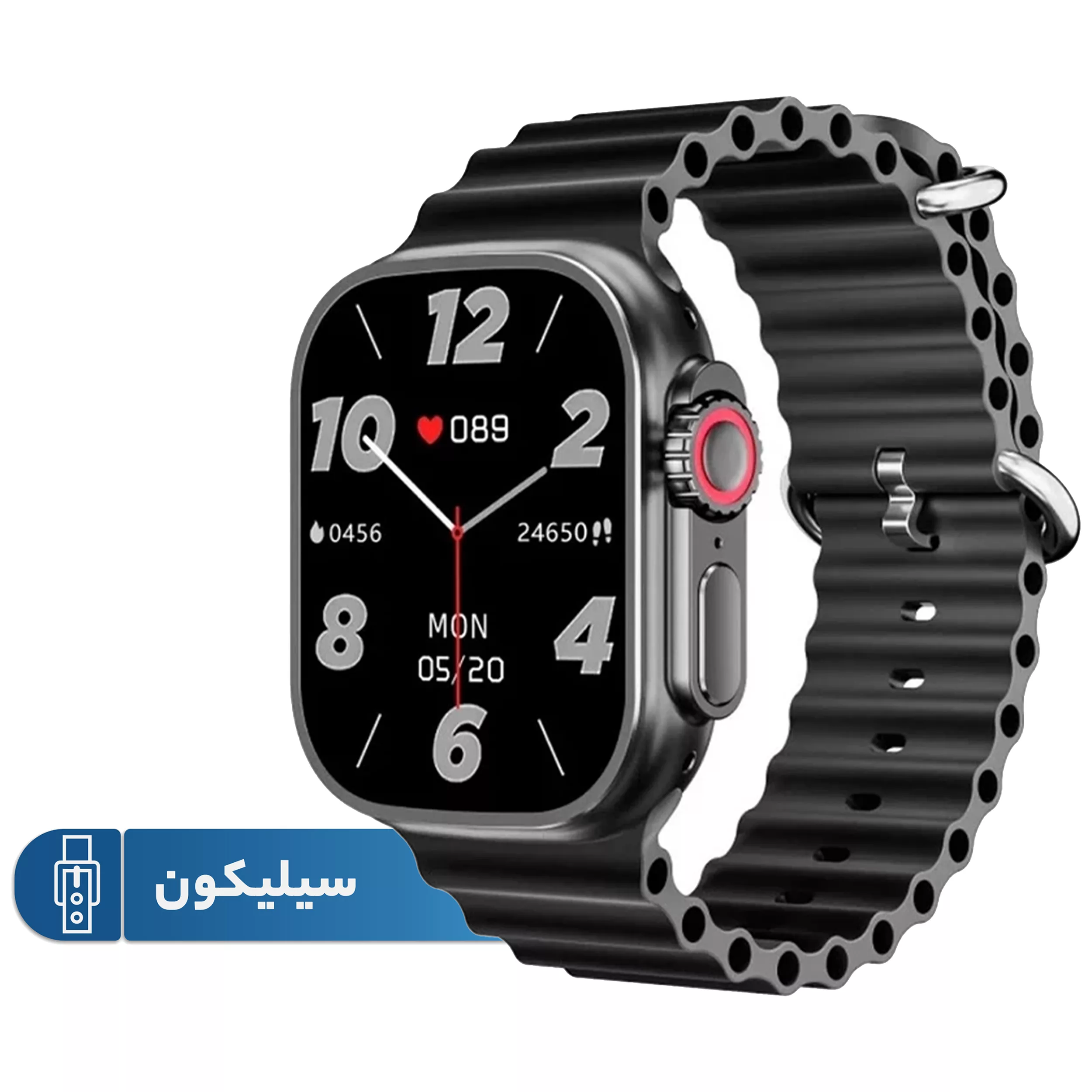 ساعت هوشمند مدل ULTRA2 Watch ORIG دارای قابلیت های صفحه نمایش رنگی بند سیلیکون