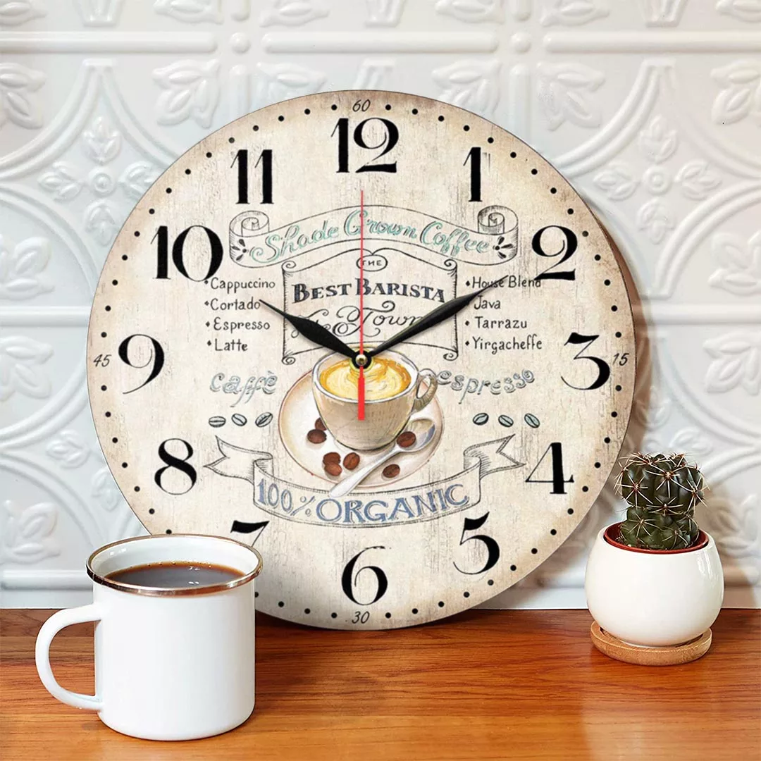 ساعت دیواری طرح فنجان قهوه کد 1207