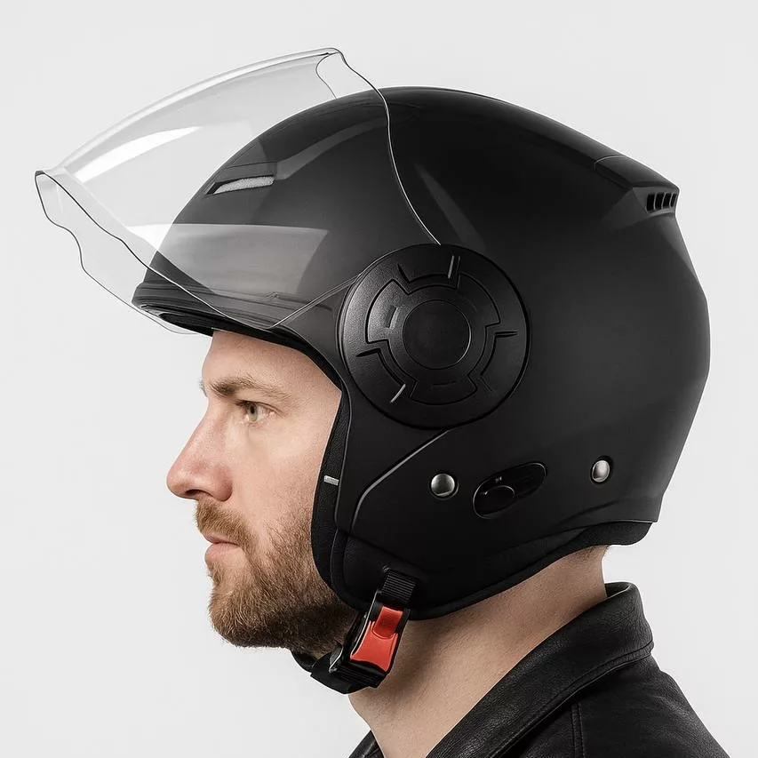 کلاه کاسکت بدون‌چانه استیل برد مدل SBH31