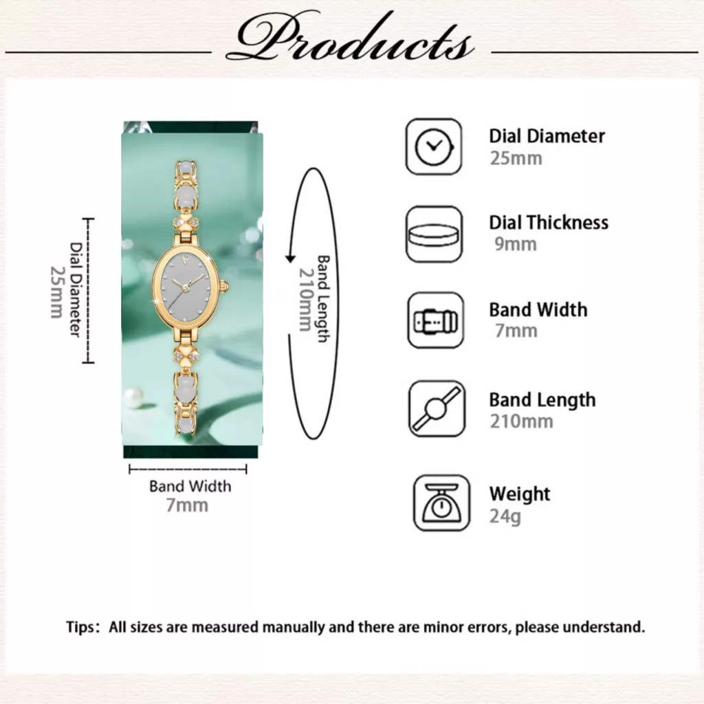 ساعت مچی عقربه ای زنانه مدل دستبندی بند نگین دار