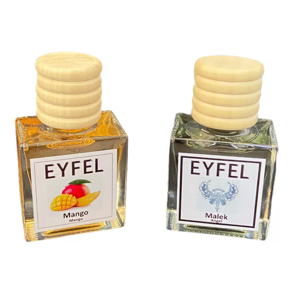 خوشبوکننده خودرو ایفل مدل انبه و آنجل کد Mango-Angel حجم 10میلی‌لیتر بسته 2 عددی