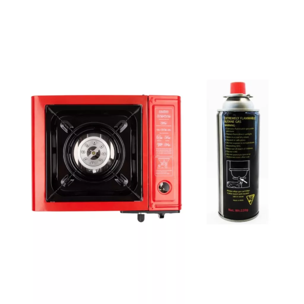 اجاق سفری مدل آویژه صنعت به همراه یک عدد کپسول