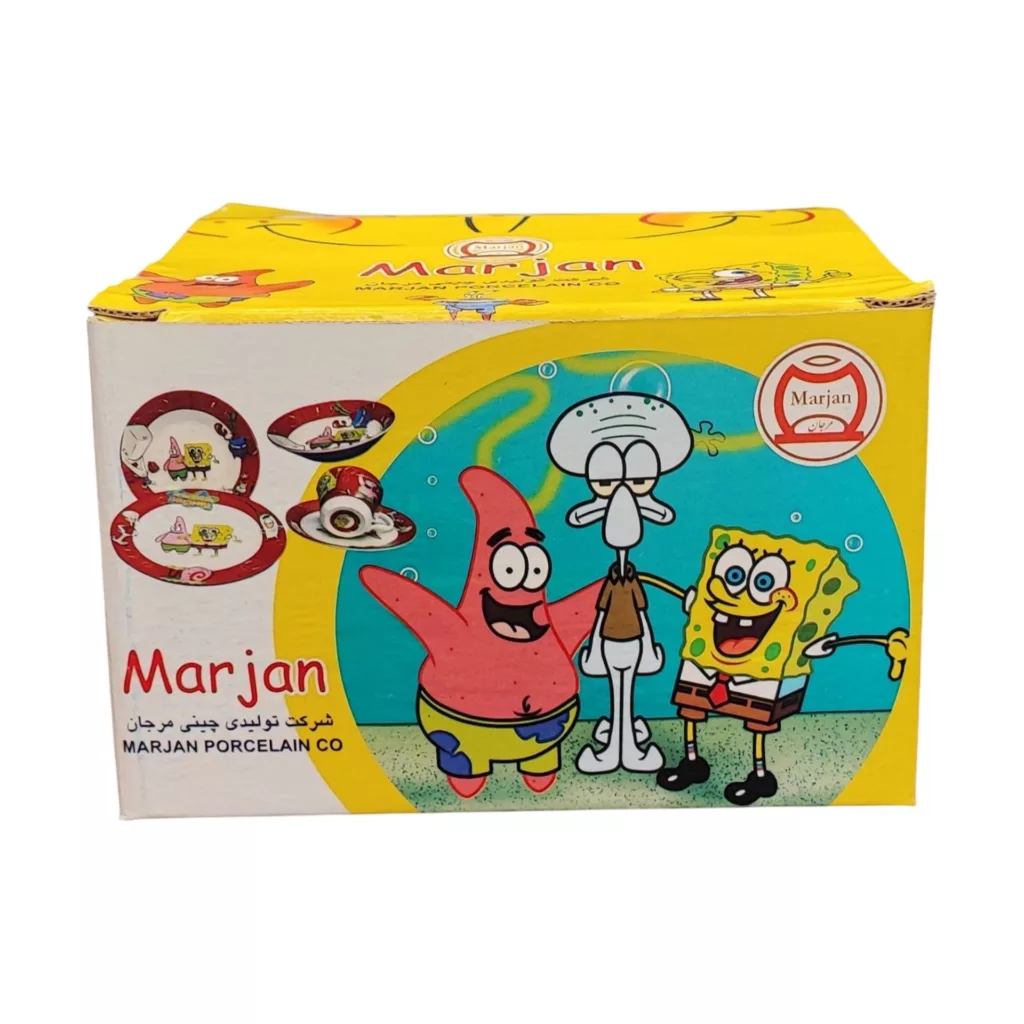 سرویس غذاخوری 5 پارچه مرجان مدل شخصیت کارتونی