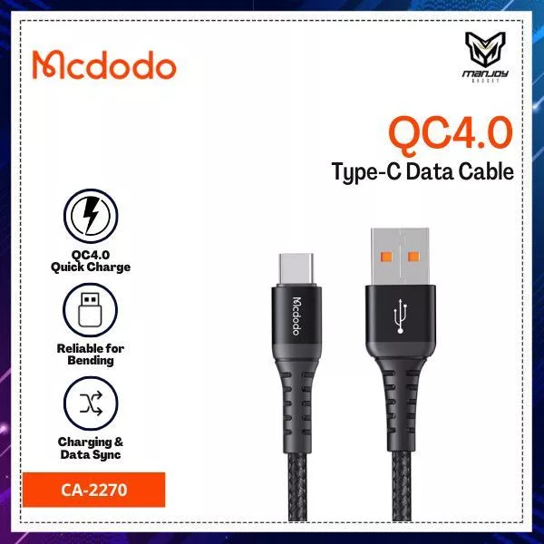 کابل تبدیل USB به USB-C مک دودو مدل CA-2270 طول 0.2 متر
